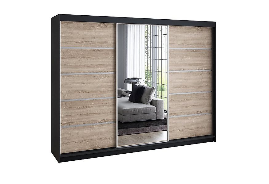 A&J MöbelLand GmbH Schiebetürenschrank VILUNO mit 4 Schubladen und Spiegel günstig online kaufen