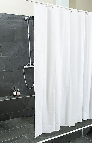 Goods+Gadgets Duschvorhang Weißer Badewannen-Vorhang, Anti-Schimmel Wannenv günstig online kaufen