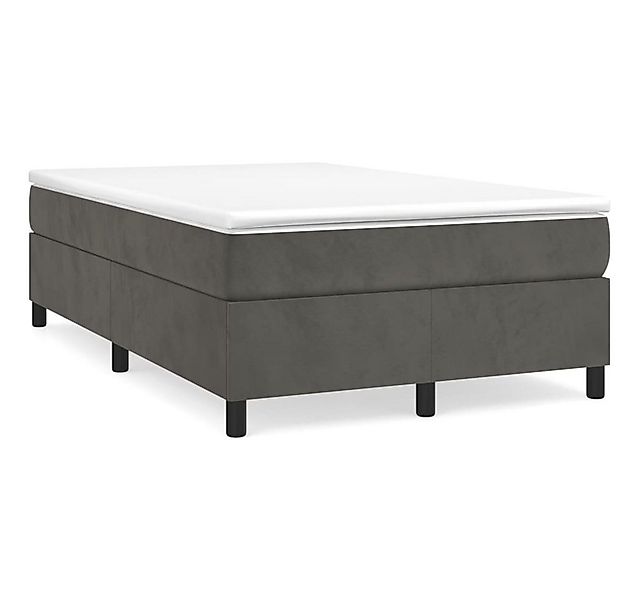 furnicato Bett Boxspringbettgestell Dunkelgrau 120x200 cm Samt (1-tlg) günstig online kaufen