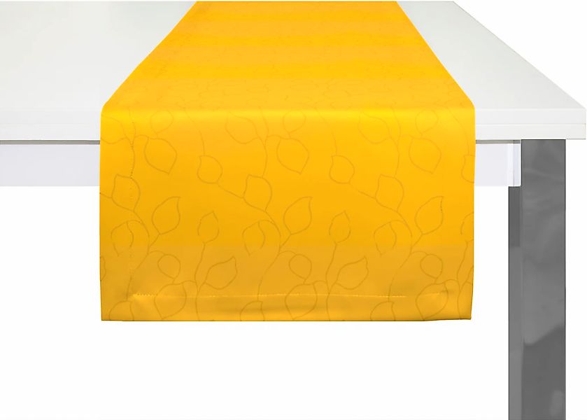 Wirth Tischläufer "Westport" Made in Germany, Jacquard Dekostoff, Blatt-Des günstig online kaufen