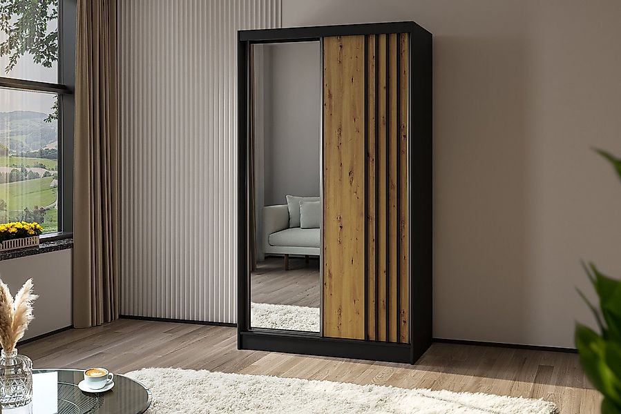 ALTDECOR Schiebetürenschrank NALLA (Kleiderschrank Garderobenschrank mit vi günstig online kaufen