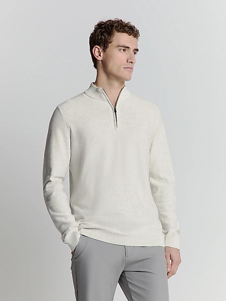 NO EXCESS Rundhalspullover "No Excess Halber Reißverschluss Pullover" günstig online kaufen