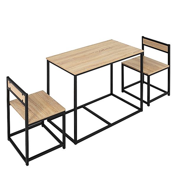 HOMCOM Essgruppe Esstisch mit 2 Stühlen, günstig online kaufen