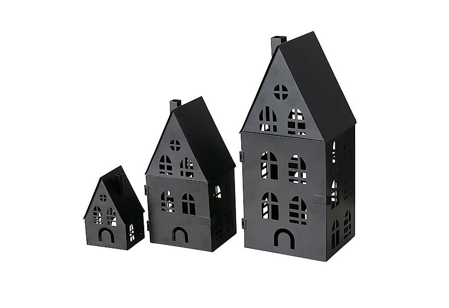 BOLTZE GRUPPE GmbH Kerzenlaterne Boltze Laterne Dover 3-teiliges Set Schwar günstig online kaufen