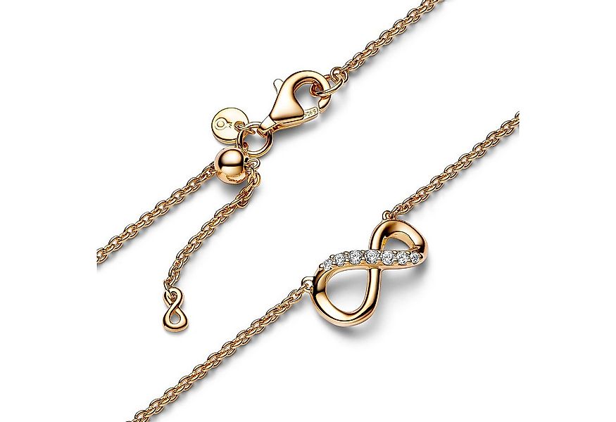 Pandora Kette mit Anhänger Schmuck-Set Funkelnde Unendlichkeit Goldfarben günstig online kaufen