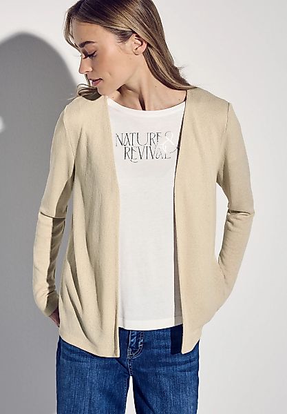 STREET ONE Strickjacke – Offene Langarm-Jacke aus weichem Viskosemix günstig online kaufen