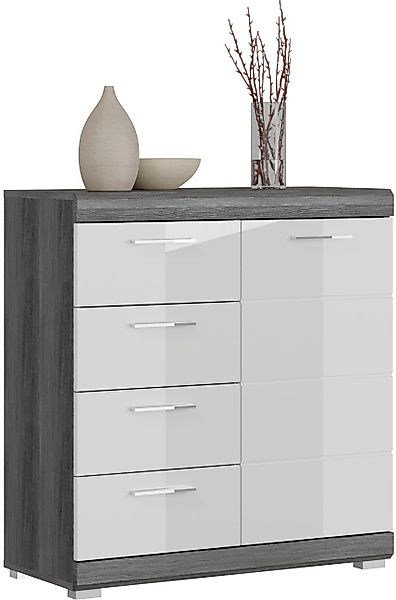 Home affaire Kommode "SIENA, Breite 80 cm, 1 Tür, 2 Einlegeböden, 3 Fächer, günstig online kaufen