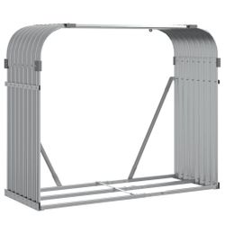 vidaXL Kaminholzregal Kaminholzunterstand Hellgrau 120x45x100 cm günstig online kaufen