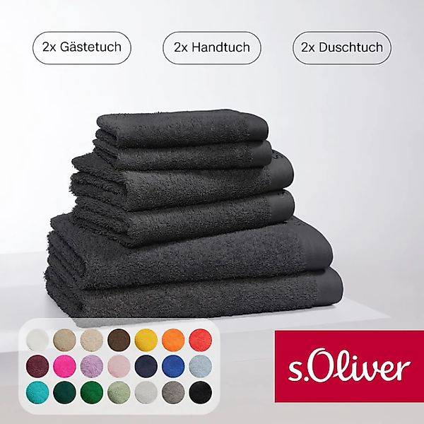 s.Oliver Handtuch Set »s.Oliver, Premium Qualität, 600 gr/m²«, (Set, 6 St., günstig online kaufen