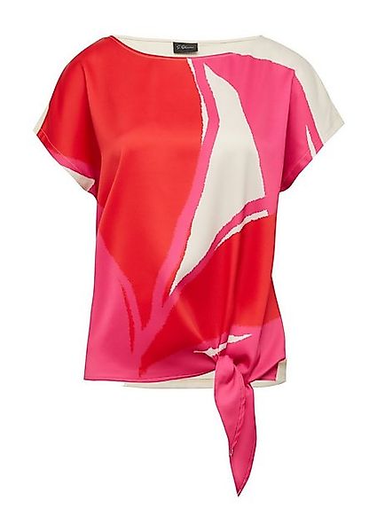 s.Oliver BLACK LABEL Kurzarmshirt Blusenshirt mit Knotendetail günstig online kaufen