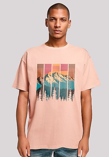 F4NT4STIC T-Shirt Berg Sonnenuntergang Retro Premium günstig online kaufen