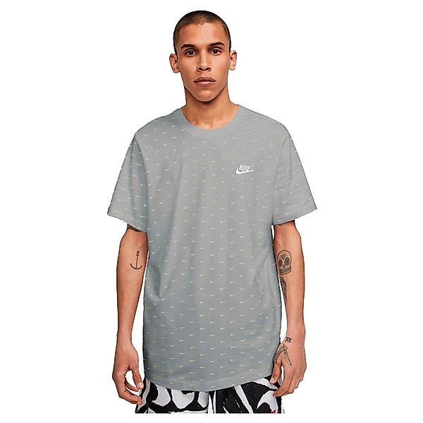 Nike Sportswear Swoosh Kurzärmeliges T-shirt L Lt Smoke Grey / Limelight / günstig online kaufen