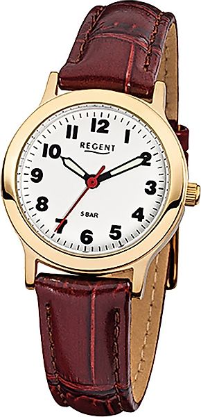 Regent Quarzuhr Regent Leder Damen Uhr günstig online kaufen