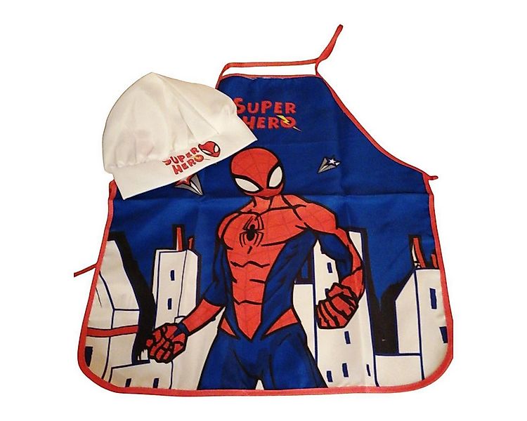 Spiderman Kochschürze Kochschürze für Kinder mit Kochmütze, Spiderman "Supe günstig online kaufen