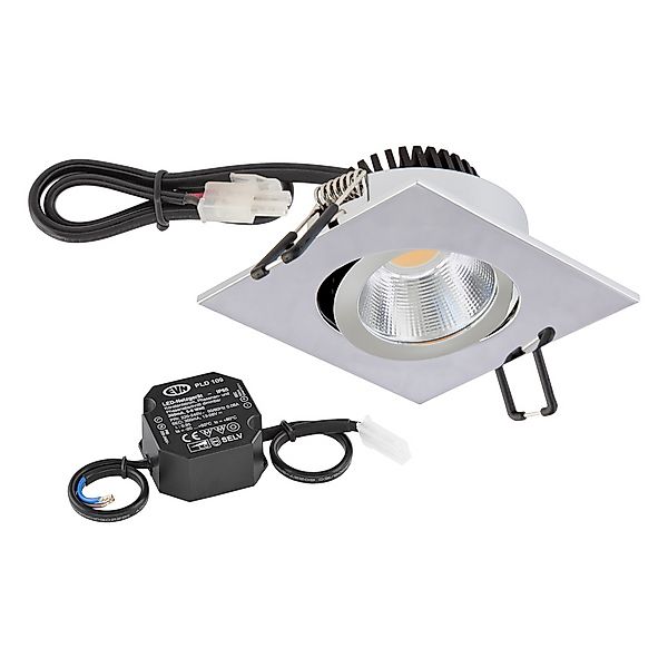 EVN Lichttechnik P-LED Deckeneinbauleuchte 3000K 230V quad.chr PC24N61102 günstig online kaufen