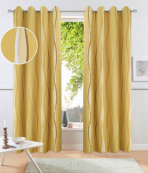 my home Gardine Dimona Blackout, Ösen günstig online kaufen