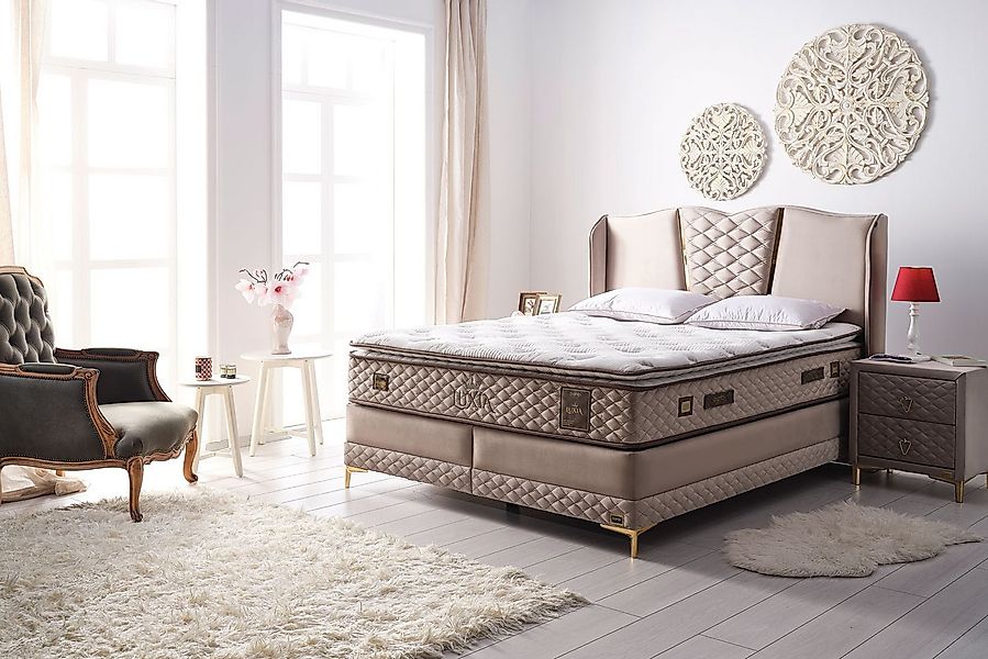 BAMBI YATAK Boxspringbett Set, Bambi Luxia, Schlafzimmerbett, Matratze mit günstig online kaufen