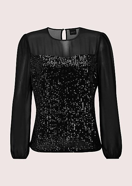 MADELEINE Langarmbluse "Chiffonbluse Glamouröse Paillettenbluse für Events" günstig online kaufen