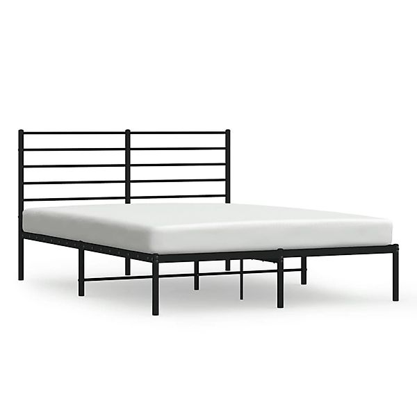 vidaXL Bettgestell mit Kopfteil Metall Schwarz 140x190 cm Modell 11740741 günstig online kaufen