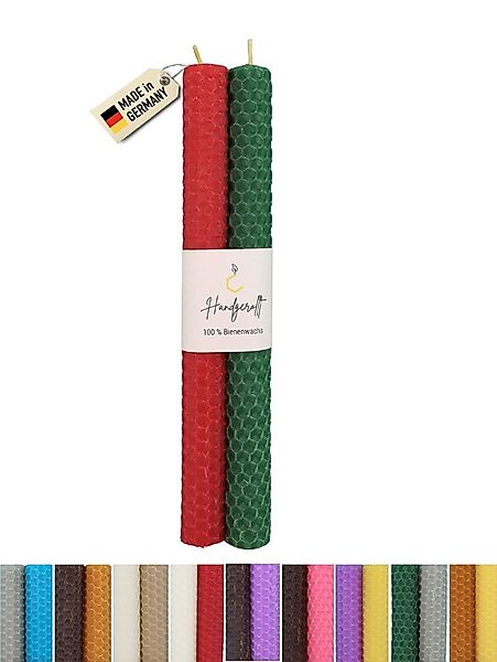 Wachsmann Bienenprodukte Bienenwachskerze handgerollt, 100 % Bienenwachs, 2 günstig online kaufen