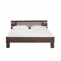 Holzbett in Wenge lackiert Buche Massivholz günstig online kaufen