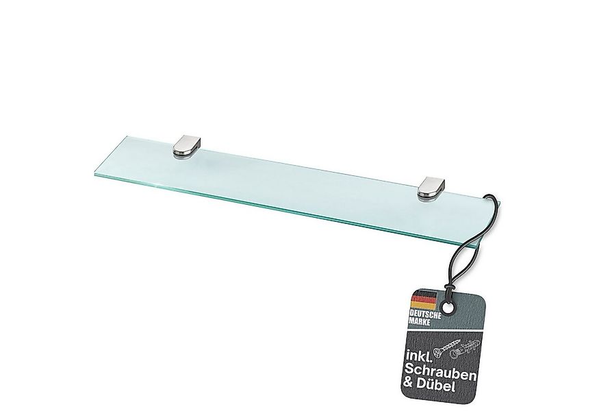 bonsport Badregal Glas Regal, Glasregal klar halbrund 25.4 x 14 x 0.6 cm günstig online kaufen
