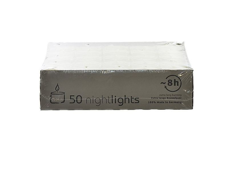Richard Wenzel GmbH & Co. KG Teelicht Teelichte Nightlights 50 Stück in tra günstig online kaufen