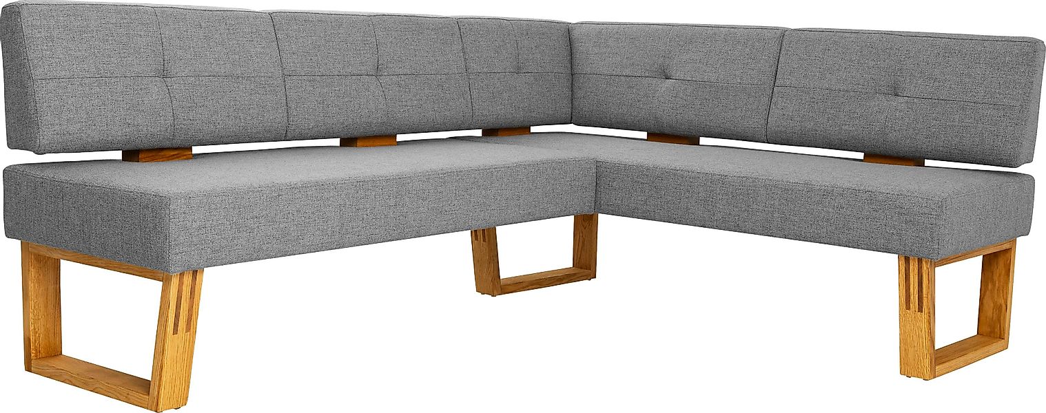 OTTO home Eckbank "Ponza Polsterbank, Esszimmerbank" mit Massivholzgestell, günstig online kaufen