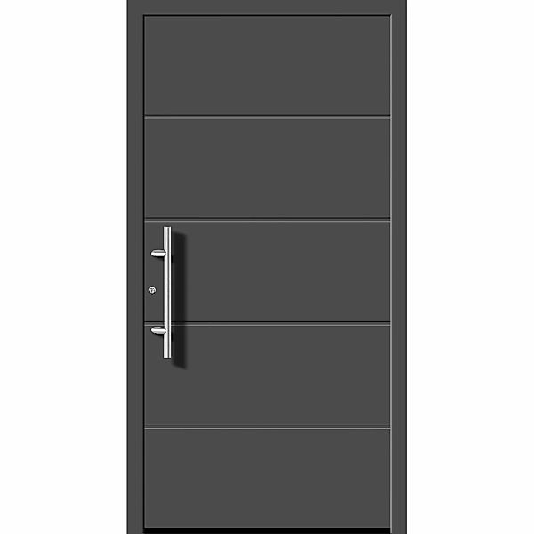 Aluminium-Haustür Moderno M470/B 110 x 210 cm Anthrazit Metallic Anschlag L günstig online kaufen