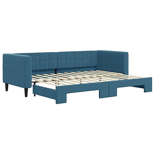 vidaXL Ausziehbett, Tagesbett Ausziehbar Blau 80x200 cm Samt günstig online kaufen