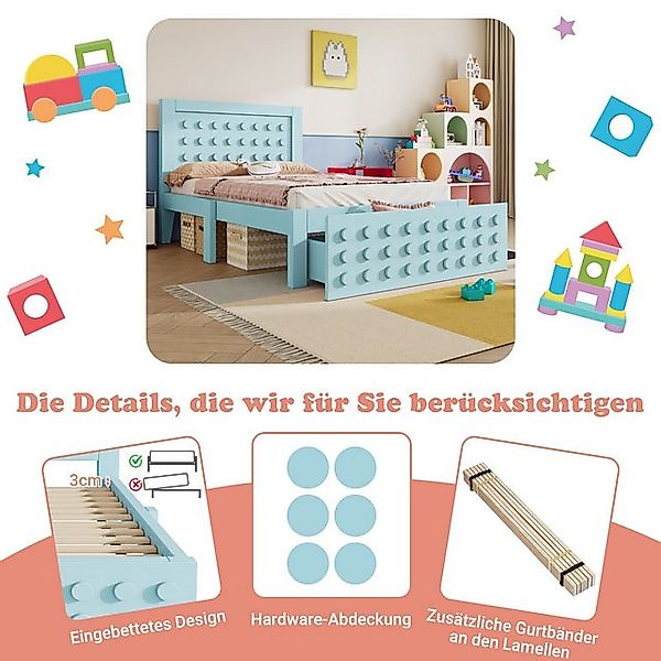 STILVORA Kinderbett 90x200 mit matratze Bettgestell mit Schubladen,Einzelbe günstig online kaufen