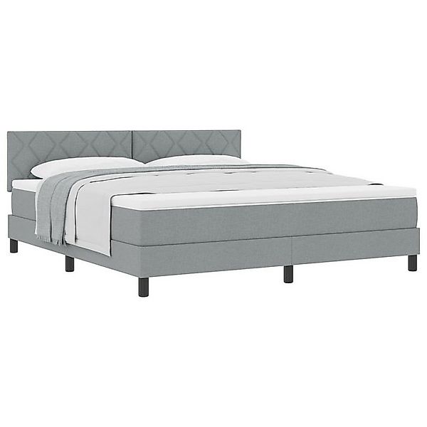 vidaXL Bett Boxspringbett mit Matratze Lichtgrau 180x200 cm Stoff (1-tlg) günstig online kaufen