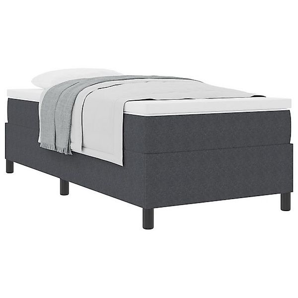vidaXL Bett Boxspringbett mit Matratze Dunkelgrau 100x200 cm Cordstoff (1-t günstig online kaufen