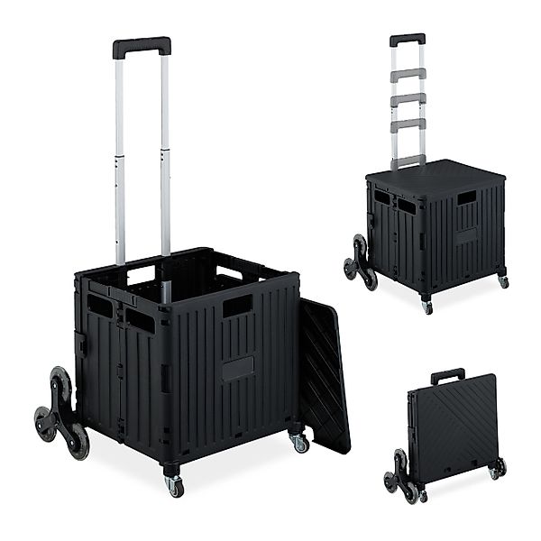 relaxdays Einkaufstrolley klappbar + Deckel 8 günstig online kaufen