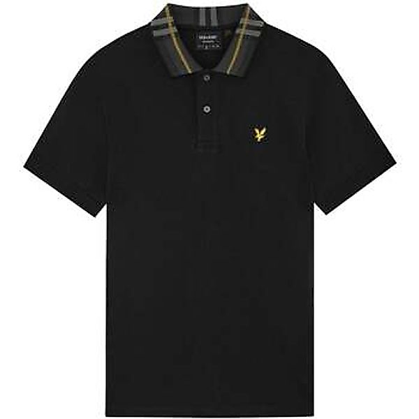 Lyle & Scott  T-Shirts & Poloshirts Tartan Collar Polo Shirt Jet Black günstig online kaufen