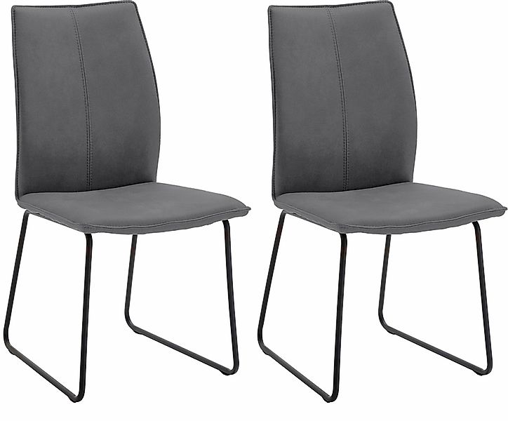 NIEHOFF SITZMÖBEL Polsterstuhl "Capri", (Set), 2 St., Leder PRISMA, Kufenge günstig online kaufen