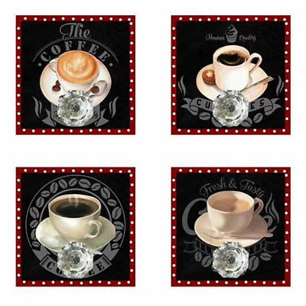 HTI-Line Wandhaken 4er-Set Coffee bunt günstig online kaufen