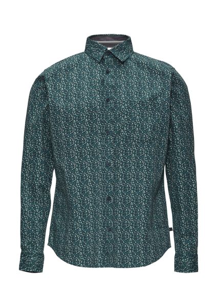 s.Oliver Langarmhemd Hemd Slim Fit: Gemustertes günstig online kaufen