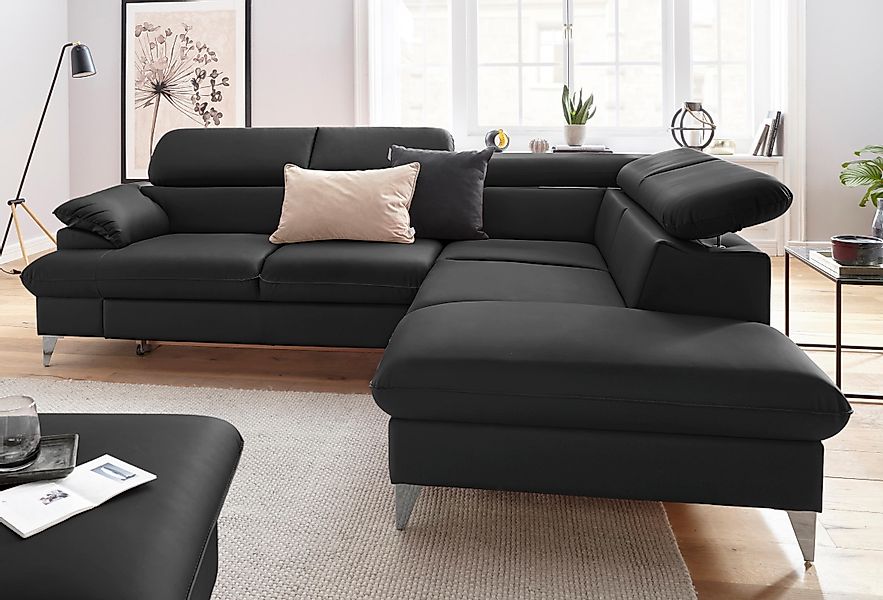 COTTA Ecksofa "Caluso L-Form" mit Kopfteilverstellung, wahlweise mit Bettfu günstig online kaufen