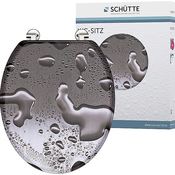 Schütte WC-Sitz Grey Steel, MDF-Holzkern günstig online kaufen