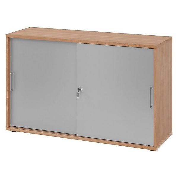 bümö Aktenschrank office Schiebetürenschrank Dekor: Nussbaum/Silber - Griff günstig online kaufen