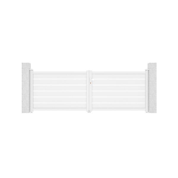 Casanoov Flügeltor 3 5M Vogel H 120 Weißaluminium günstig online kaufen