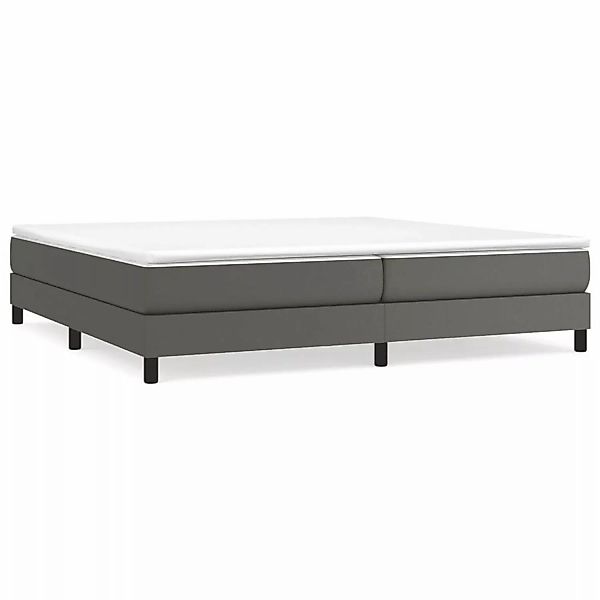 vidaXL Boxspringbett mit Matratze Grau 200x200 cm Kunstleder1396028 günstig online kaufen