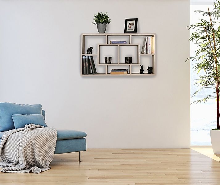 FINEBUY Wandregal SuVa7083_1, Hängeregal Modern, 5x16 günstig online kaufen