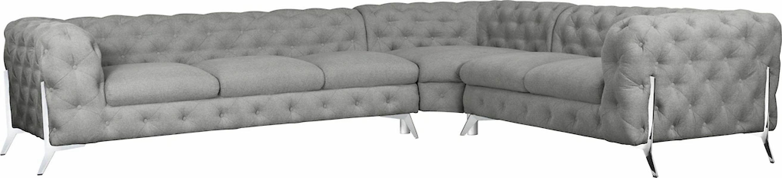 Home affaire Chesterfield-Sofa "Amaury L-Form" großes Ecksofa, Chesterfield günstig online kaufen