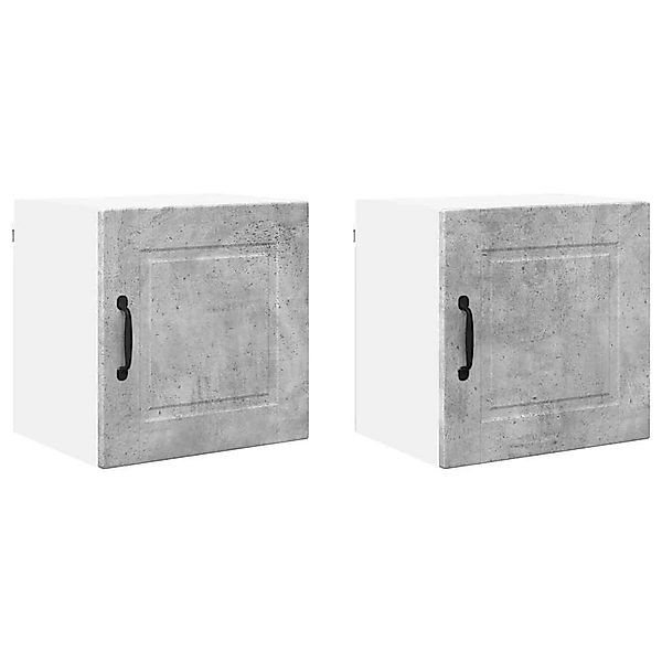 vidaXL Küchenwandschrank mit Regal 2 Stk Beton Grau 40 x 31 x 40 cm 885232 günstig online kaufen