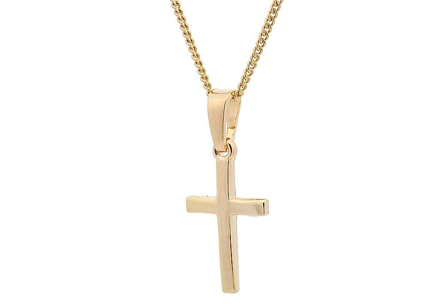 HOPLO Kreuzanhänger Vergoldete Halskette Kreuz mit Kette Silber vergoldet 3 günstig online kaufen