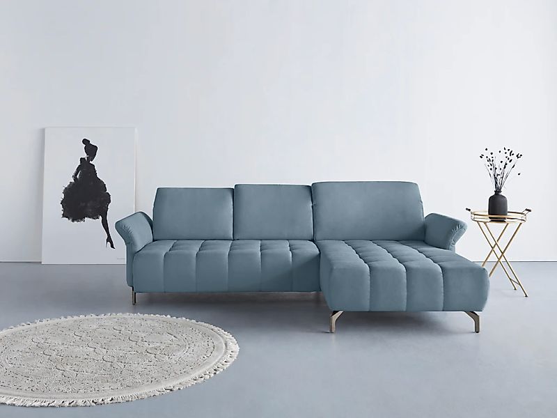 Home affaire Ecksofa "Fresh L-Form" Federkern, wahlweise Kopfteilverstellun günstig online kaufen