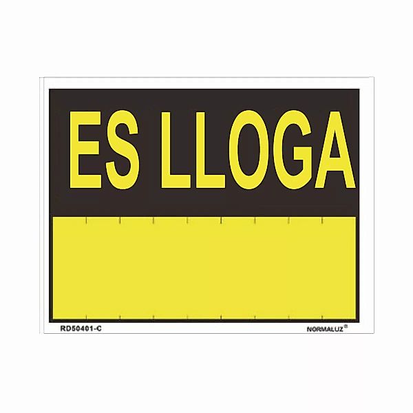 Schild Normaluz Es Lloga Pvc (35 X 45 Cm) günstig online kaufen
