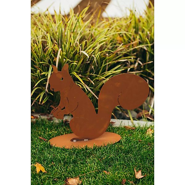 Ferrum Art Design Deko-Figur Eichhörnchen Felix 34 cm Edelrost günstig online kaufen